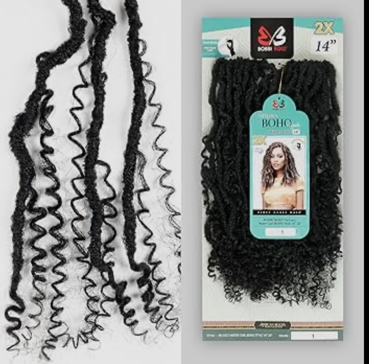 Bobbi Boss Nu Locs Boho Water Curl Pre-Looped Crochet Hair - Image 3