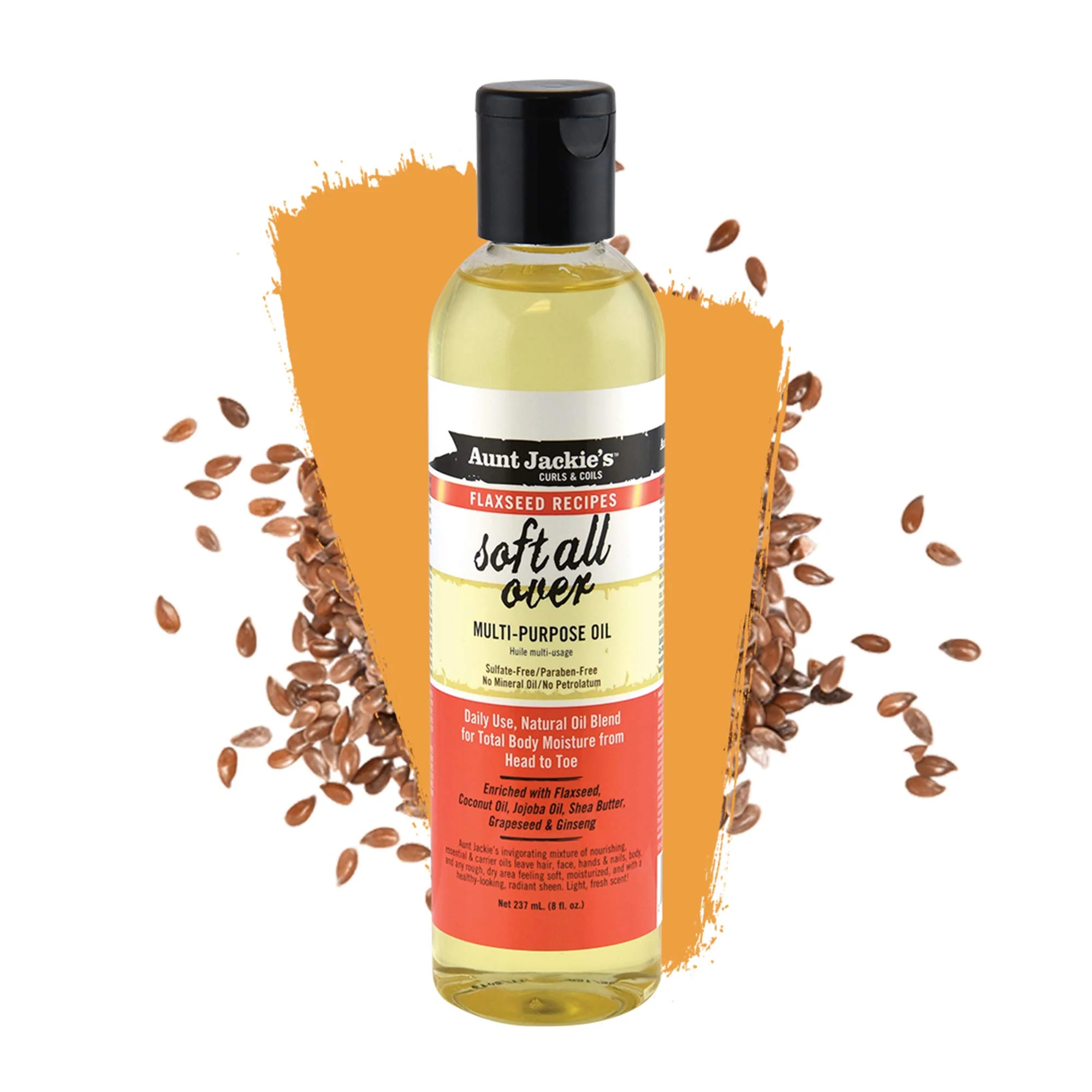 Aunt Jackie's Flaxseed Oil Lightweight Nourishment 8 oz - Image 2