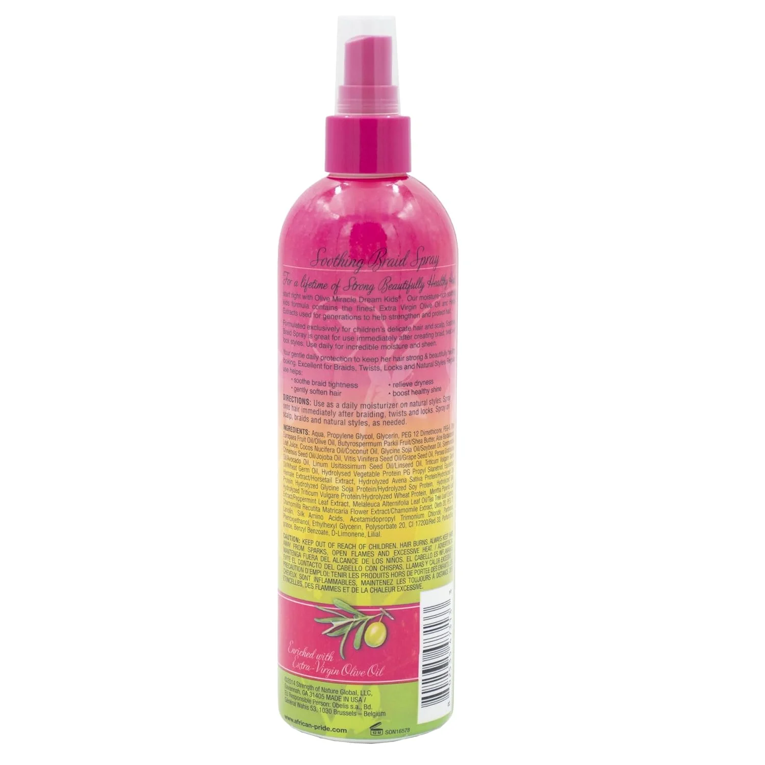 African Pride Dream Kids Braid Spray Olive Moisturizing 12 oz - Image 2