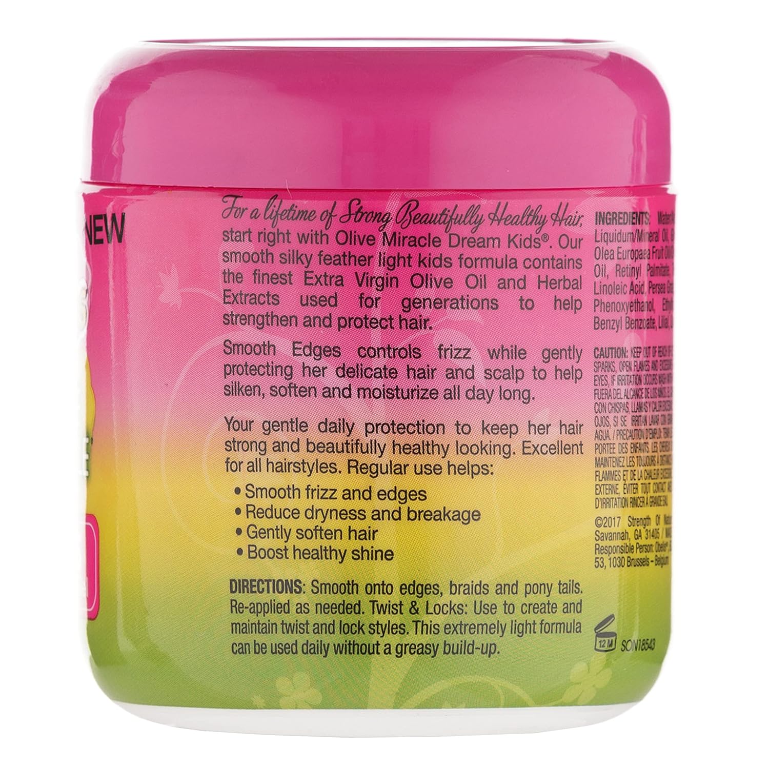 African Pride Dream Kids Olive Smooth Edges Conditioning Gel 6 oz - Image 3