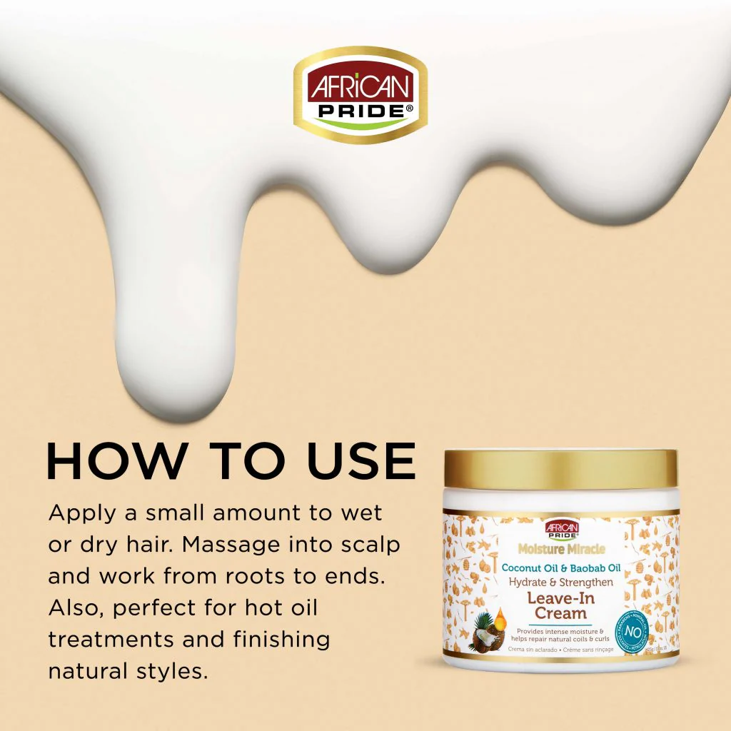 African Pride Moisture Coconut & Baobab Oil In Cream 15oz - Image 2