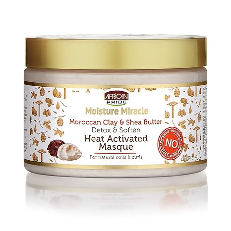 African Pride Moisture Moroccan Clay & Shea Butter Masque 12 oz