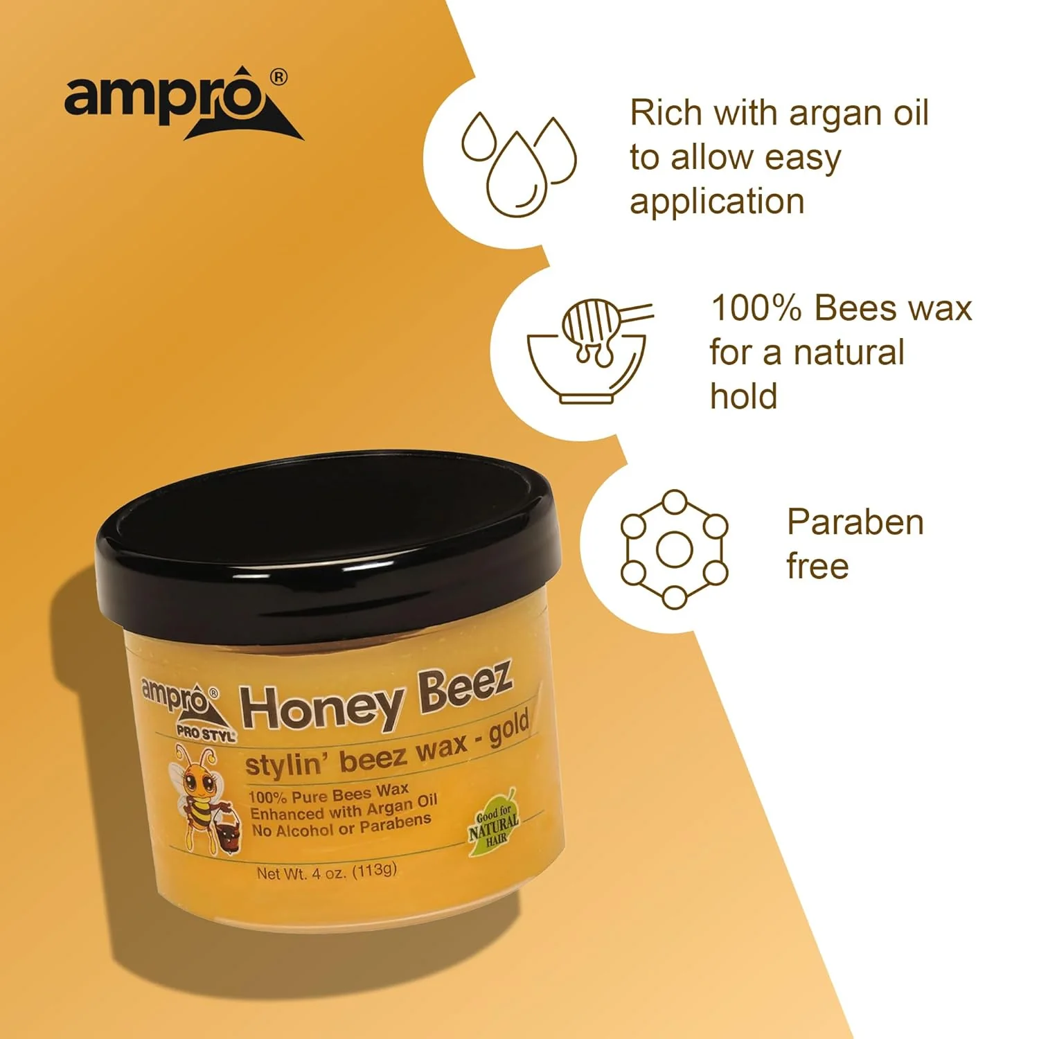 AMPRO HONEY BEEZ BLACK 4OZ - Image 2
