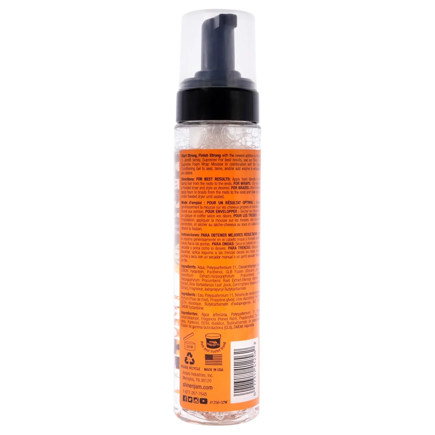 Ampro Shine-N-Jam Supreme FOAM WRAP MOUSSE 8OZ - Image 2