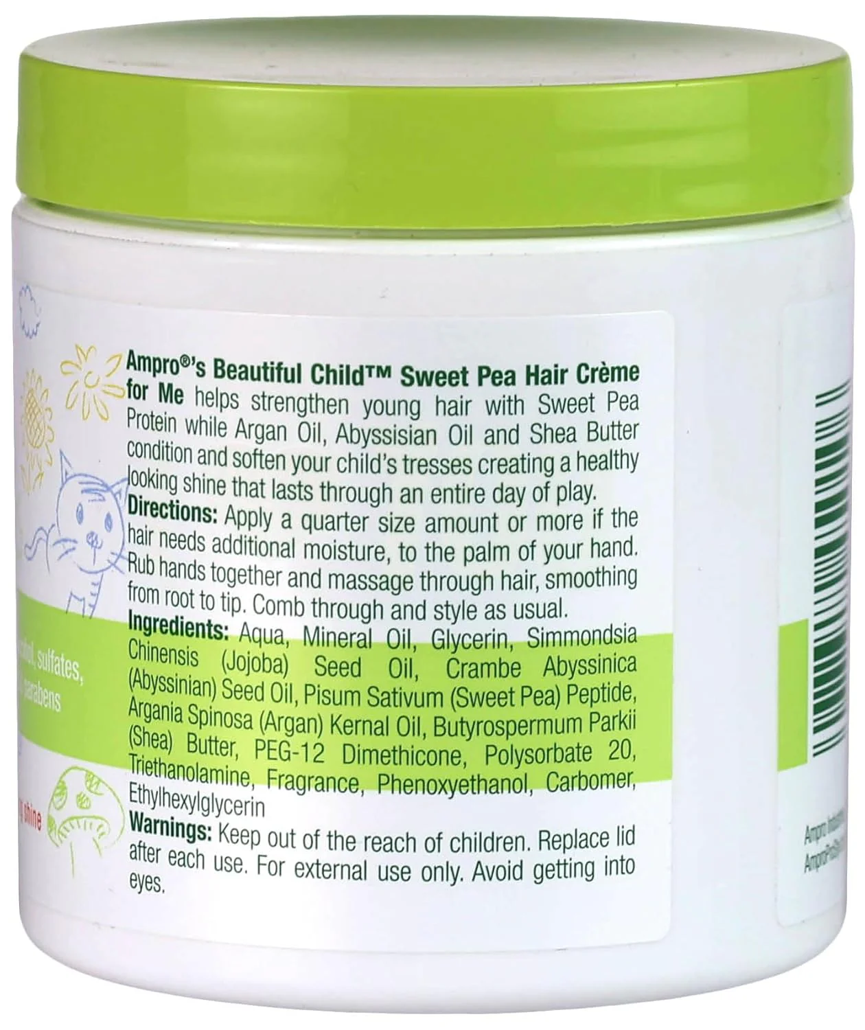 Ampro's Beautiful Child Sweet Pea Hair Creme for Me 5 oz