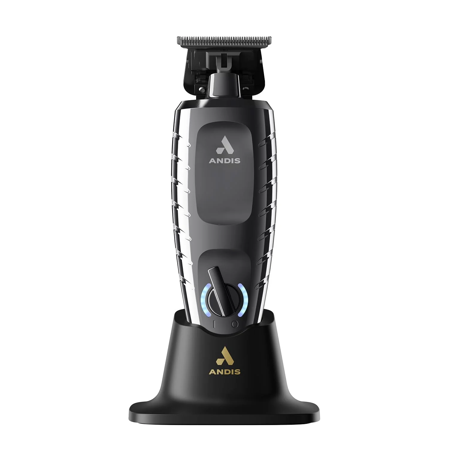 Andis GTX-EXO II Cordless Lithium-Ion Trimmer with Charging Stand – Black Chrome