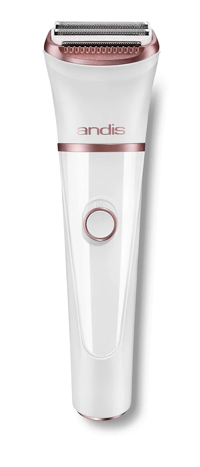 Andis Rechargeable Electric Shaver for Women – Cordless Wet & Dry Hair Removal 6 Piece Kit