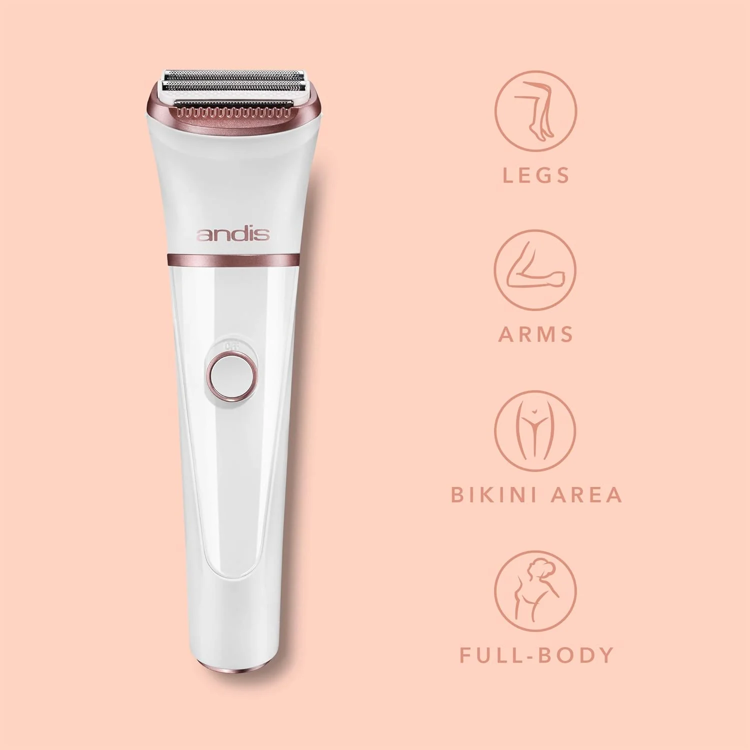Andis Rechargeable Electric Shaver for Women – Cordless Wet & Dry Hair Removal 6 Piece Kit - Image 6