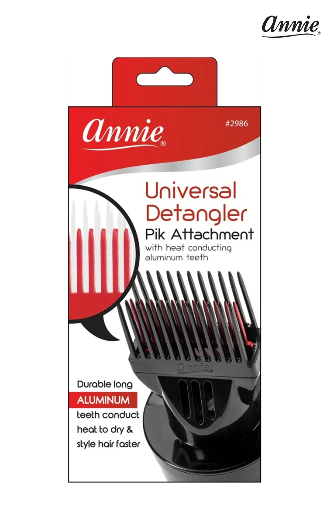 Annie Universal Fit Hair Dryer Nozzle Comb (2986) - Image 2