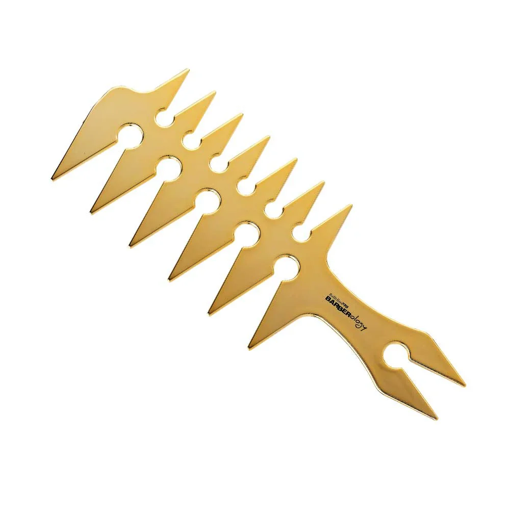 BaByliss Pro Barberology Wide Tooth Styling Comb Gold - Image 2