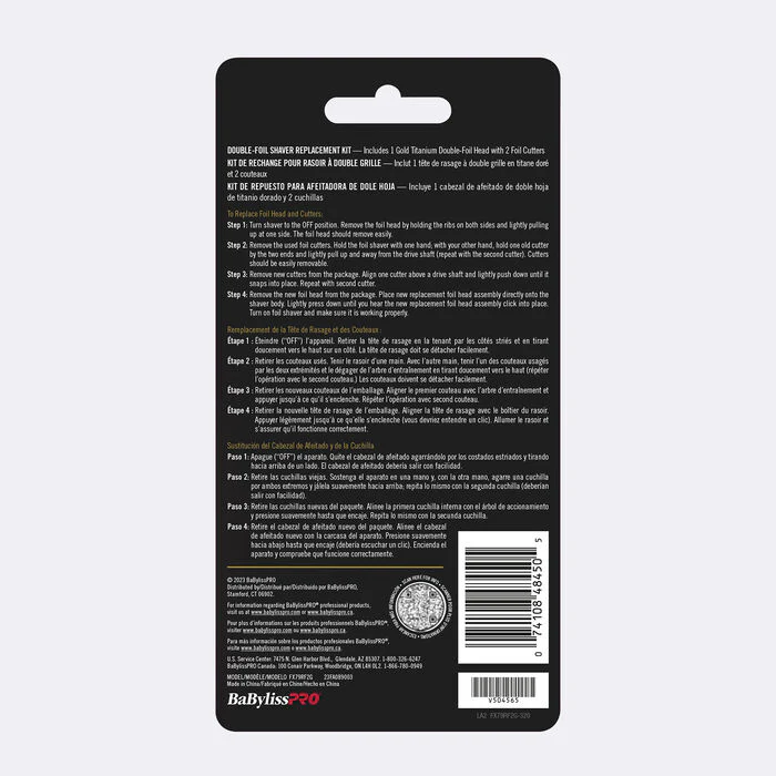 BaBylissPRO FXONE Gold Double Foil Shaver Foil and Cutter - Image 3