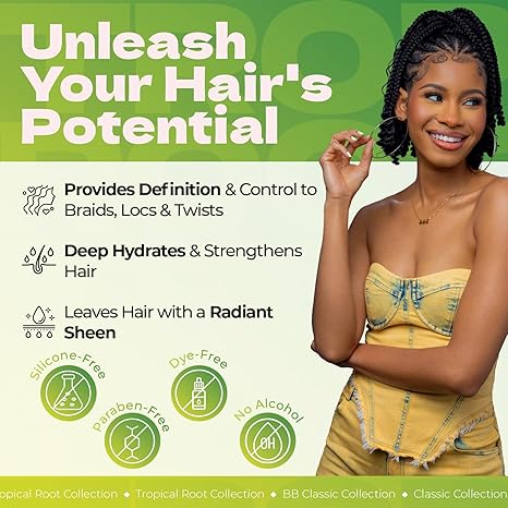 Bronner Bros Tropical Roots For Braids Locs & Twist Cream 6Oz - Image 3