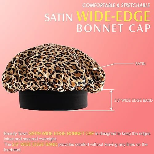 BEAUTY TOWN WIDE EDGE SATIN BONNET - Image 3