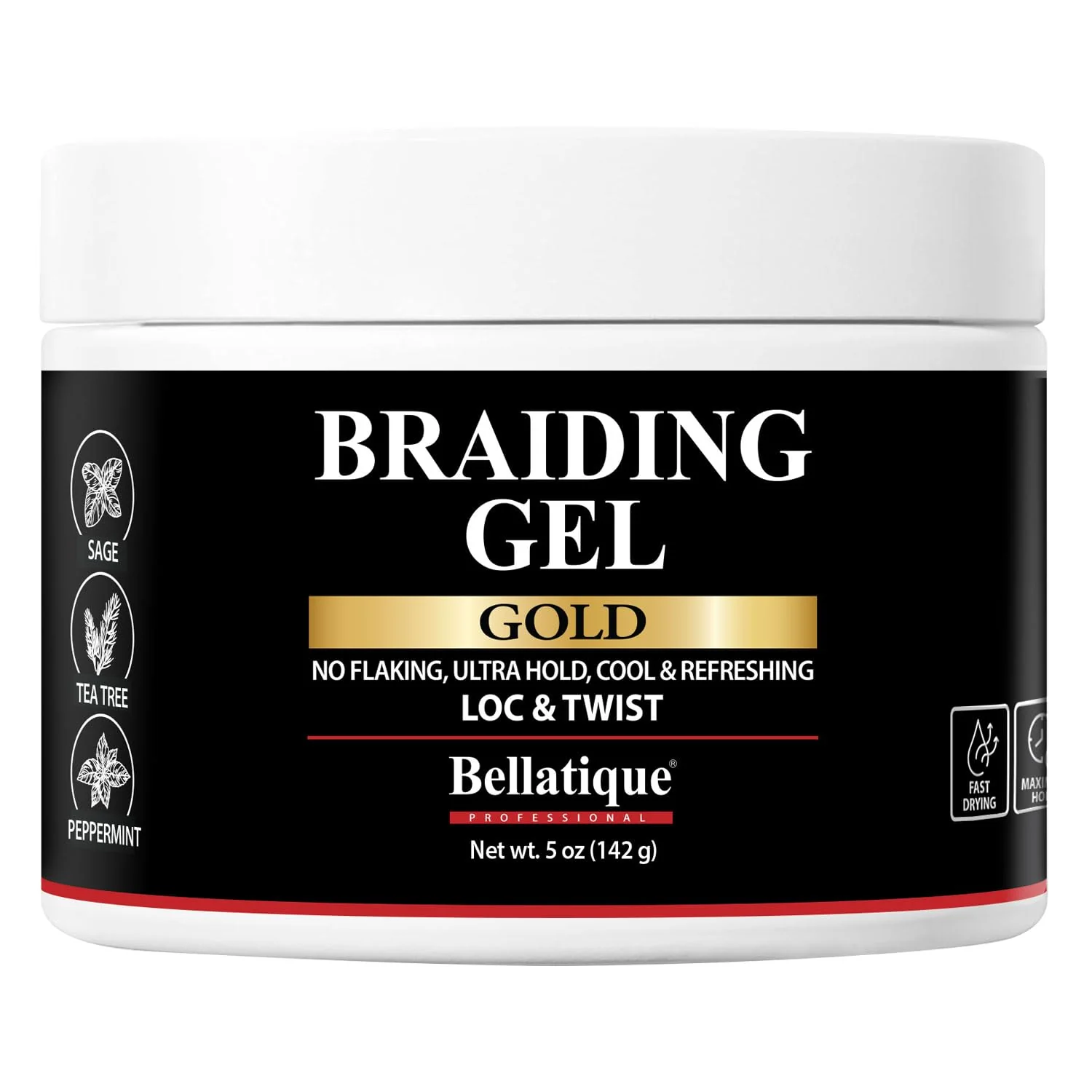 Bellatique Gold Braiding Gel Maximum Hold for Locs & Twists - Image 4