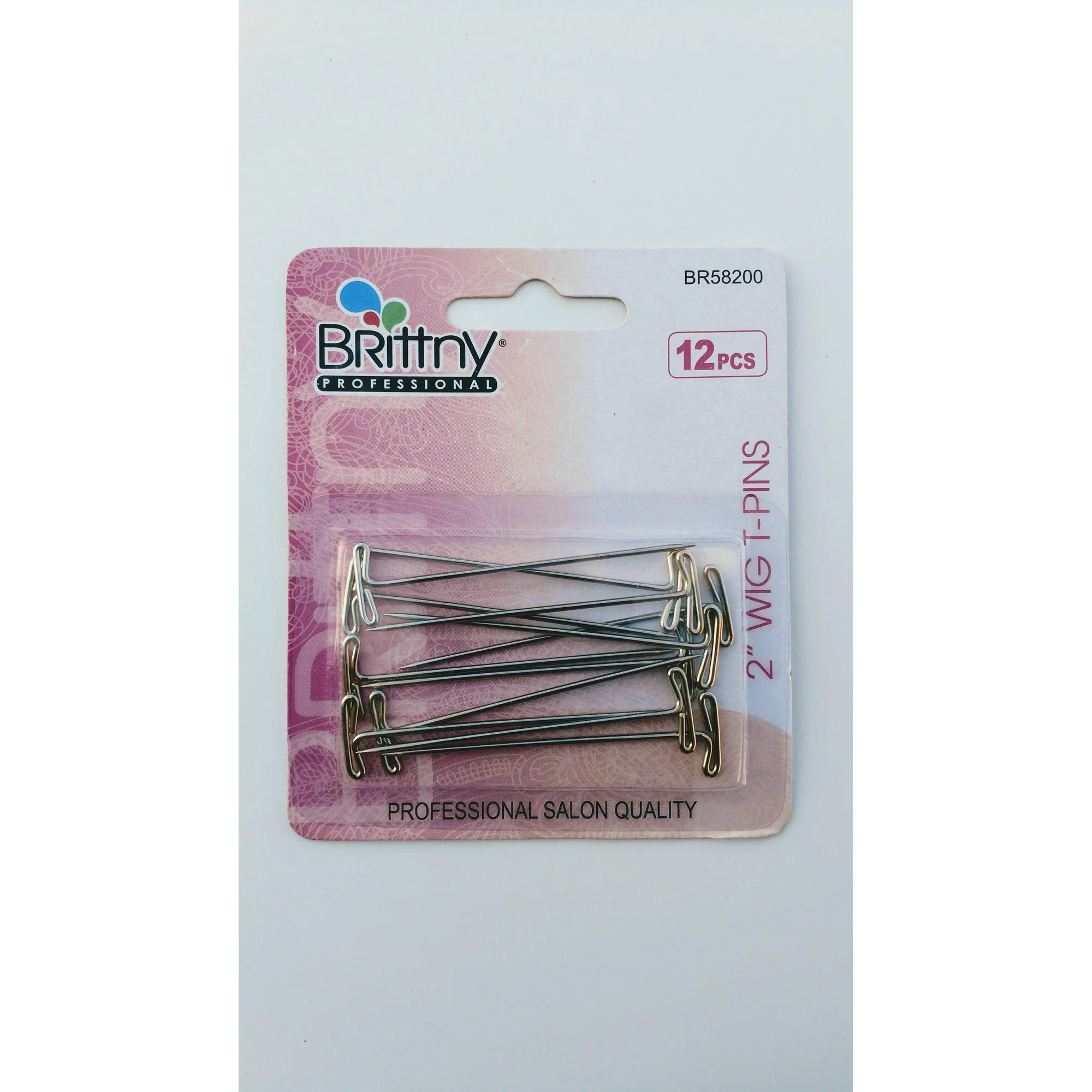 Brittany Wig T Pins 12 Pieces 2"