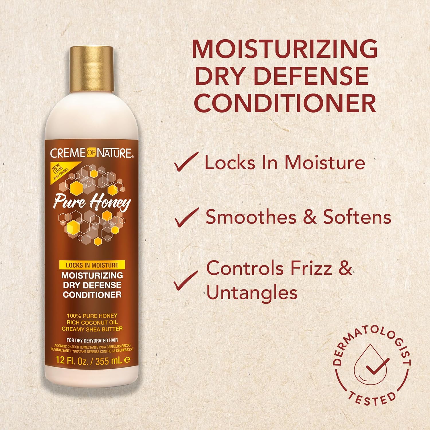 Creme Of Nature Pure Honey Conditioner 12Oz - Image 3