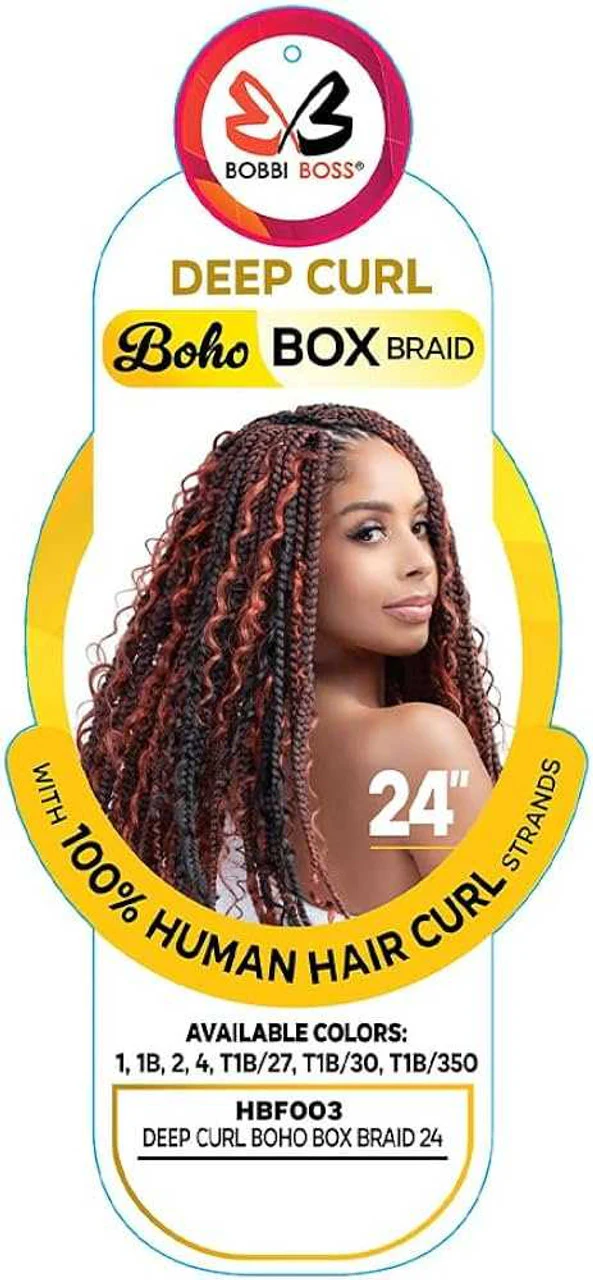 Deep Curl Boho Box Braid 24 Premium Synthetic Crochet Natural Hair - Image 3