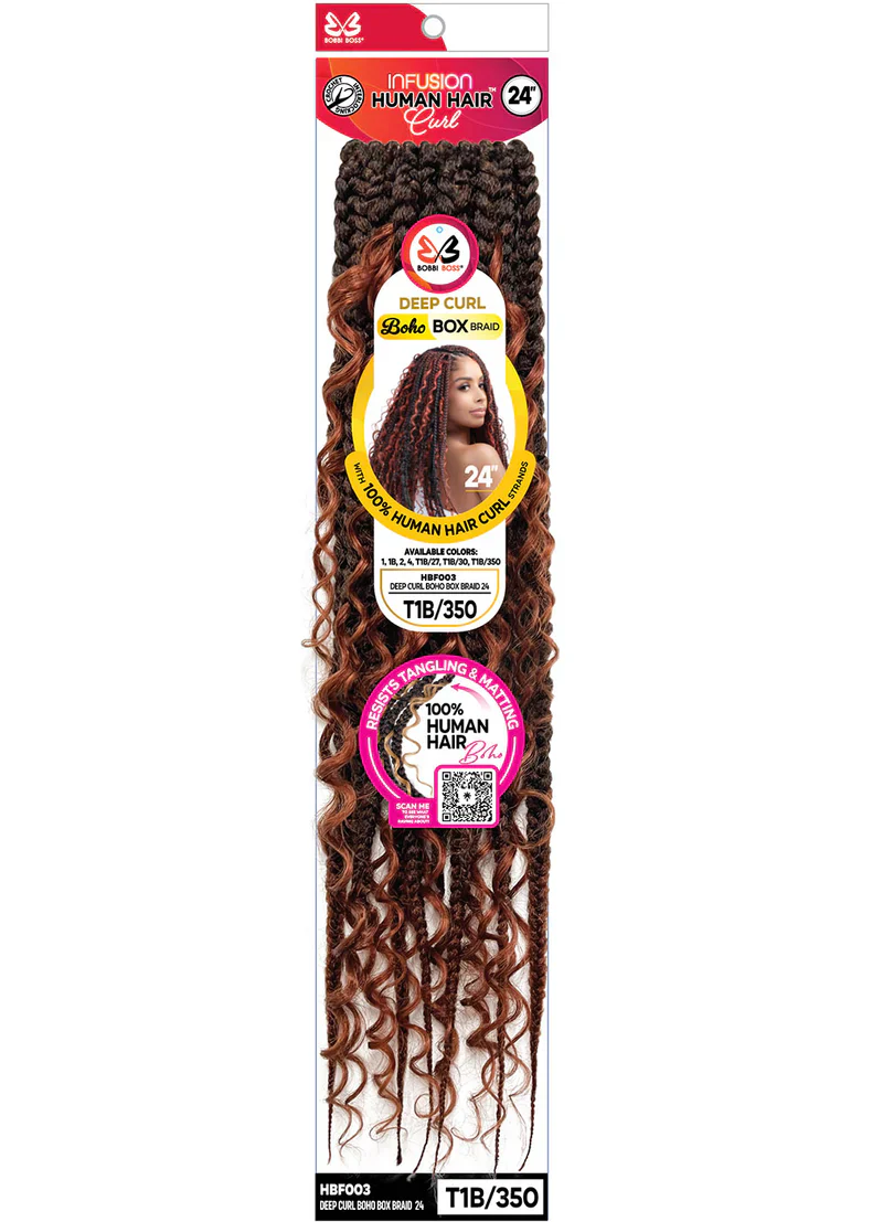 Deep Curl Boho Box Braid 24 Premium Synthetic Crochet Natural Hair - Image 4