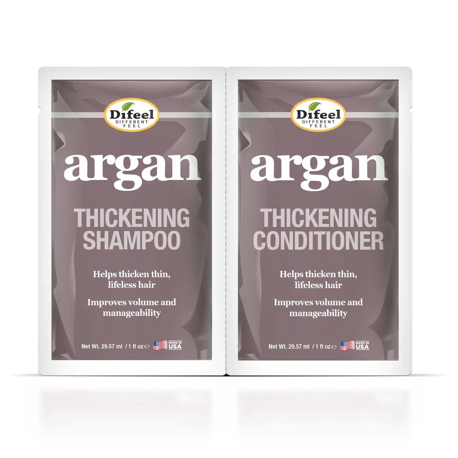 Difeel Argan Thickening Shampoo & Conditioner 1oz