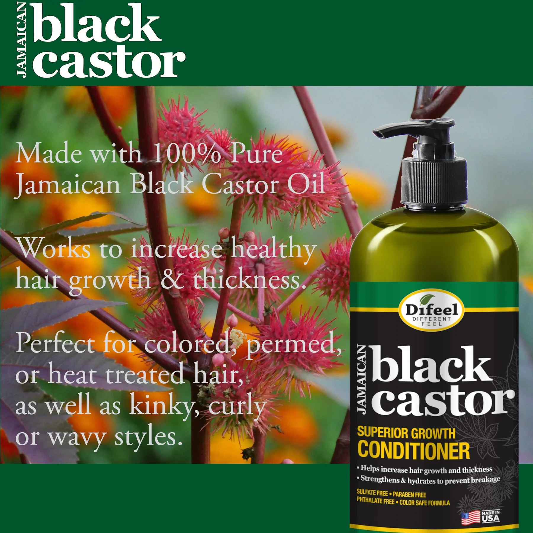 Difeel Jamaican Black Castor Oil Superior Growth Conditioner 12oz - Image 2