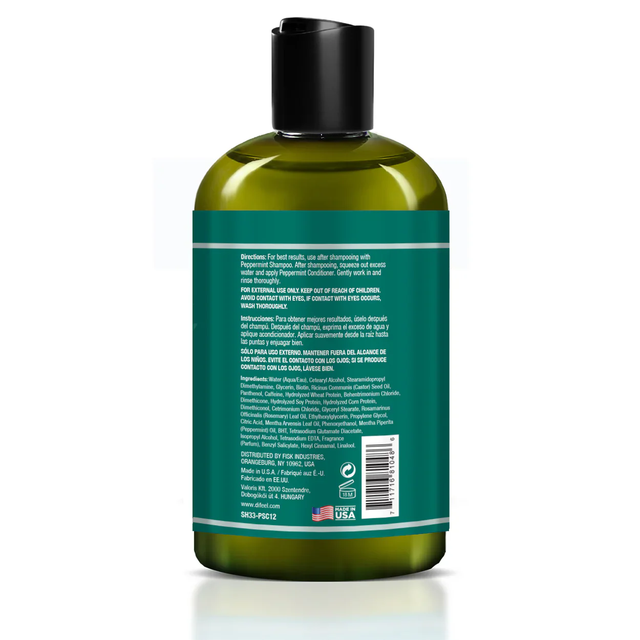 Difeel Peppermint Scalp Care Conditioner 12 oz - Image 2