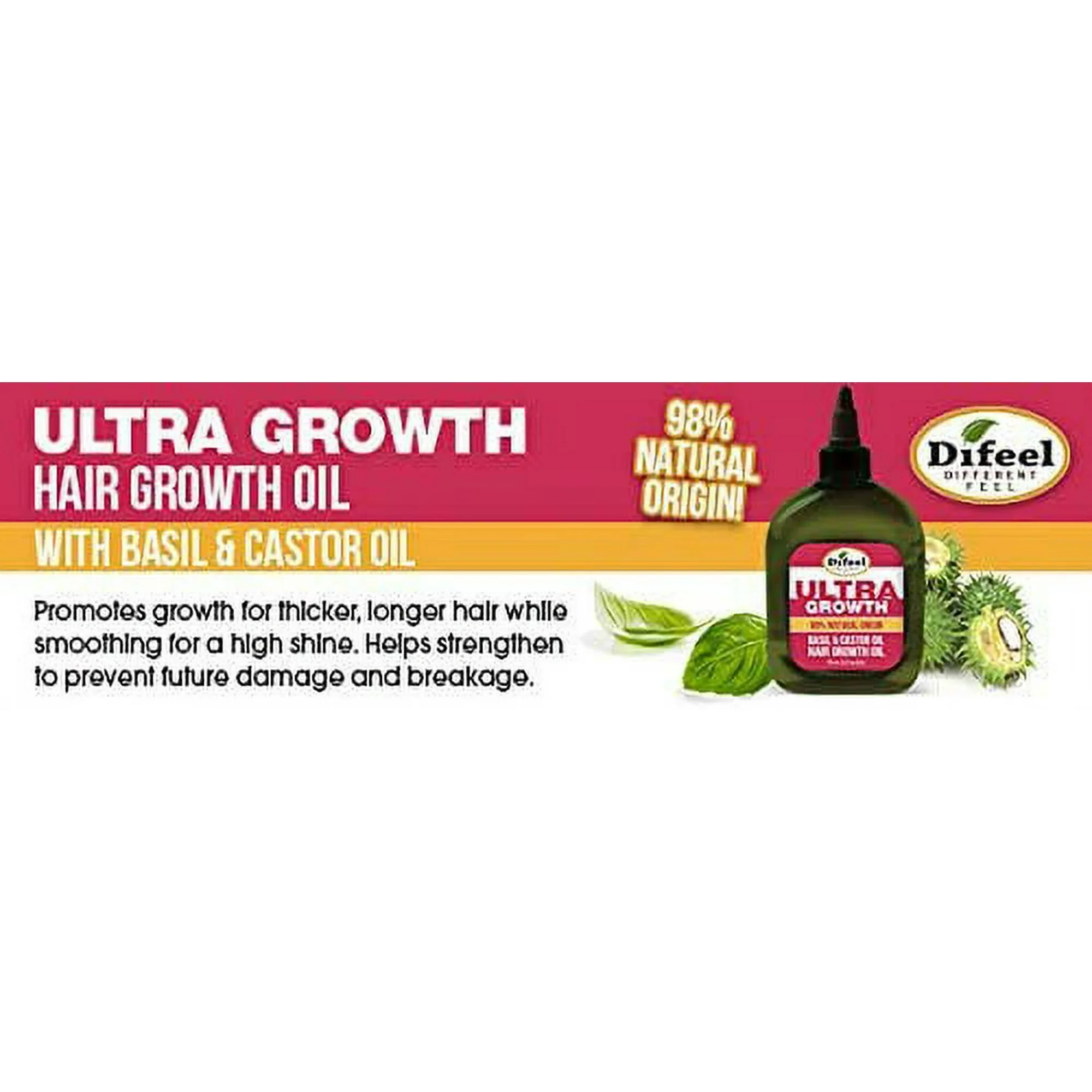 Difeel Ultra Growth Basil Castor Oil Shampoo 12 oz - Image 2