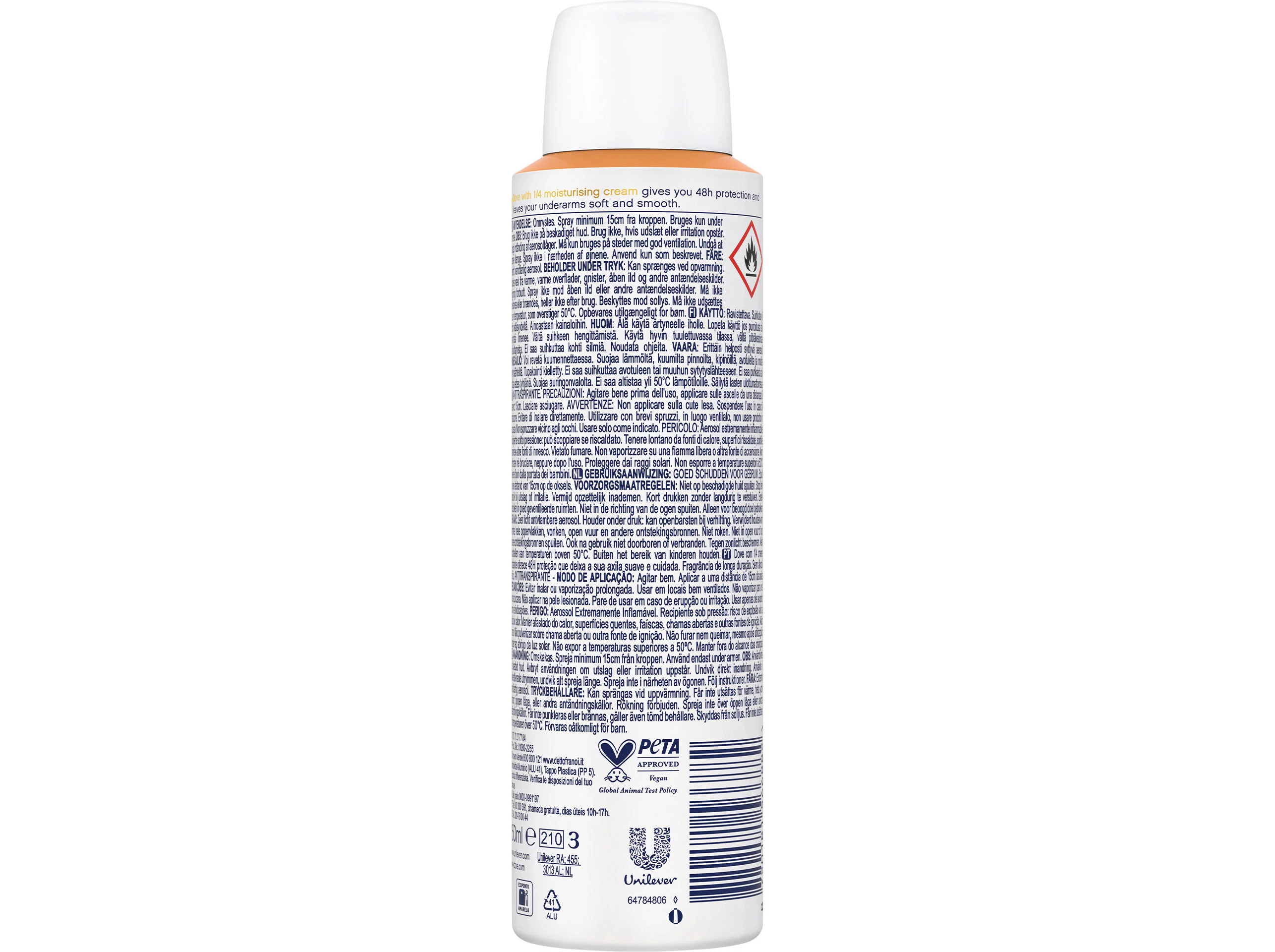 Dove Fruity 48 hour Deodorant Spray 150ML - Image 2