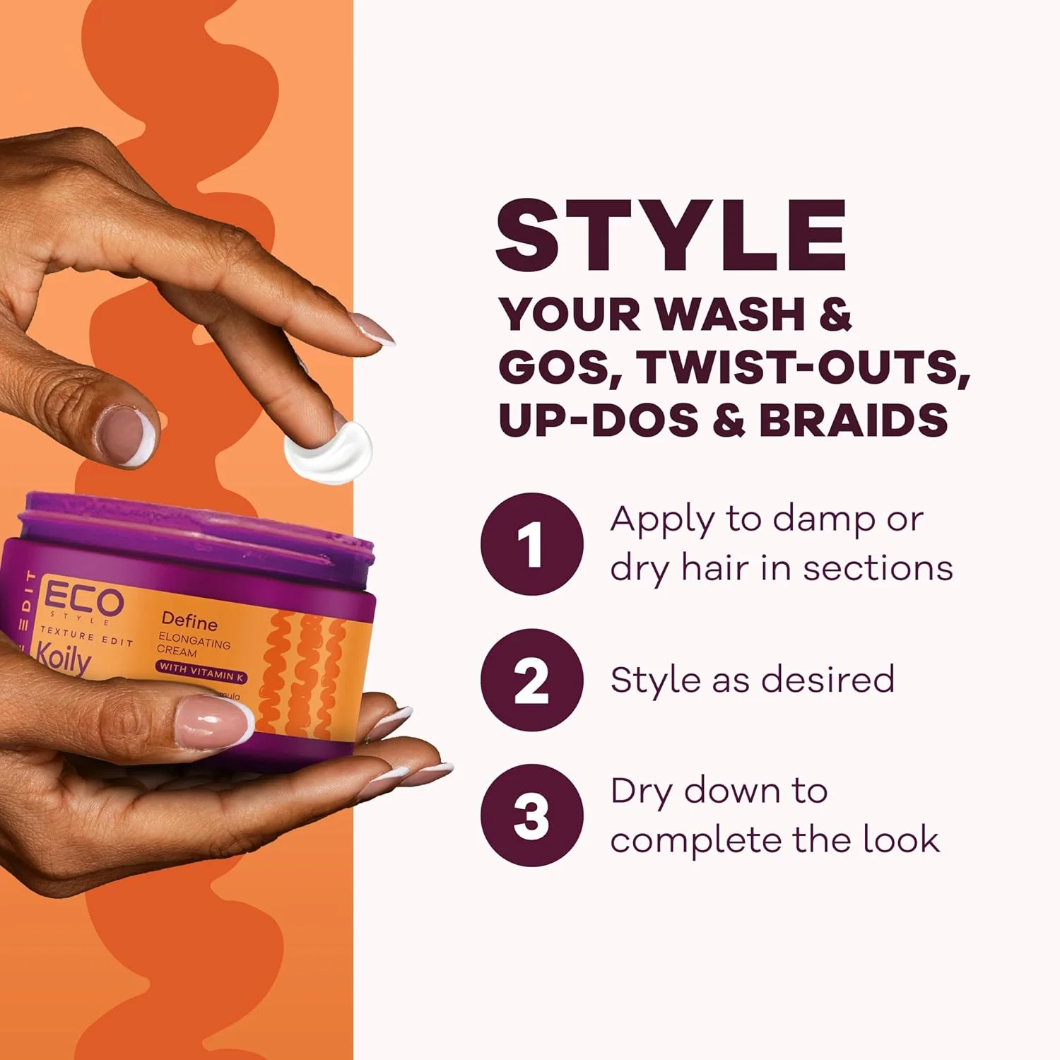 Eco Style The Edit Texture Edit Koily Define Cream 6 oz - Image 2