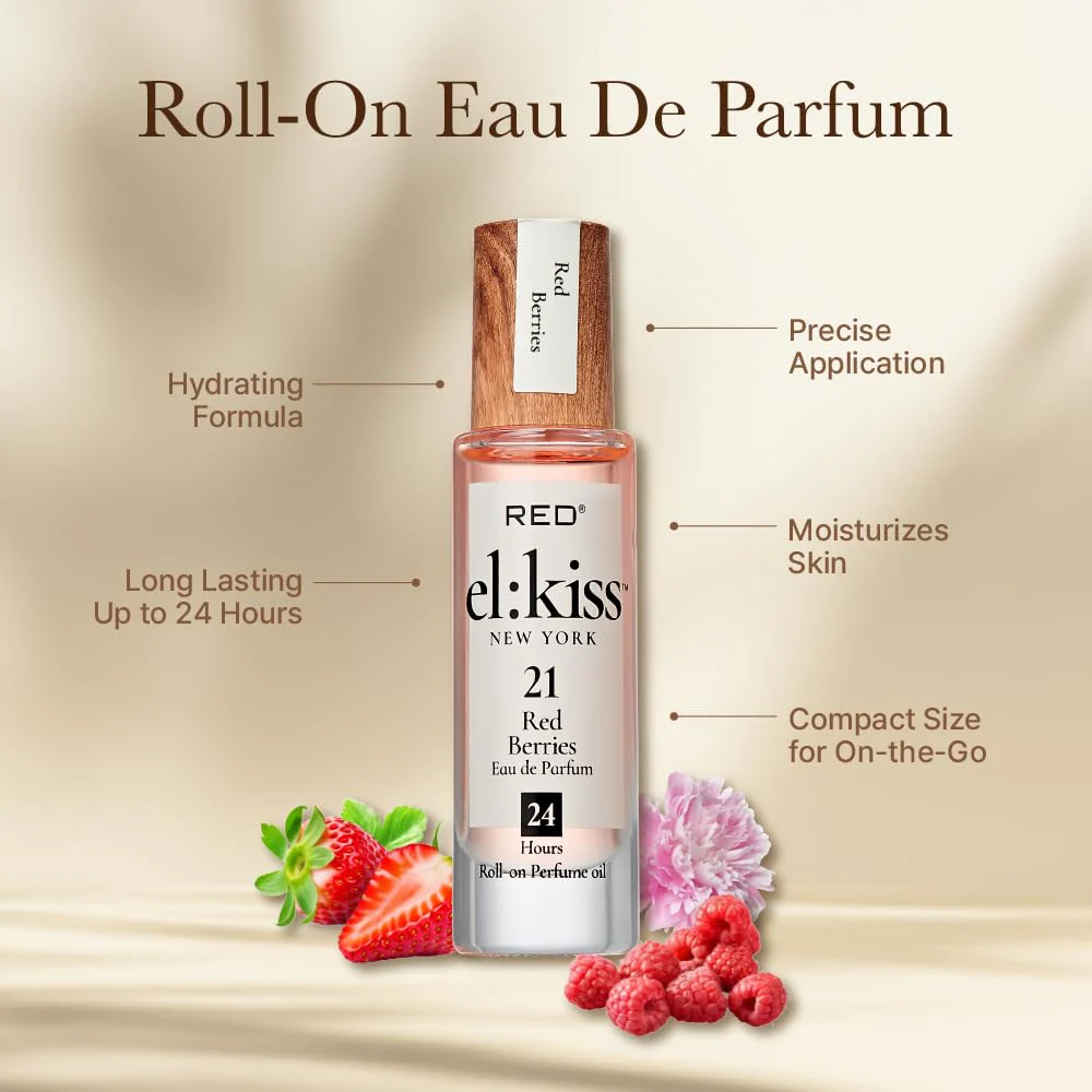 Red EL KISS Roll-On Perfume – Long-Lasting Fragrance (.40 fl oz) - Image 60