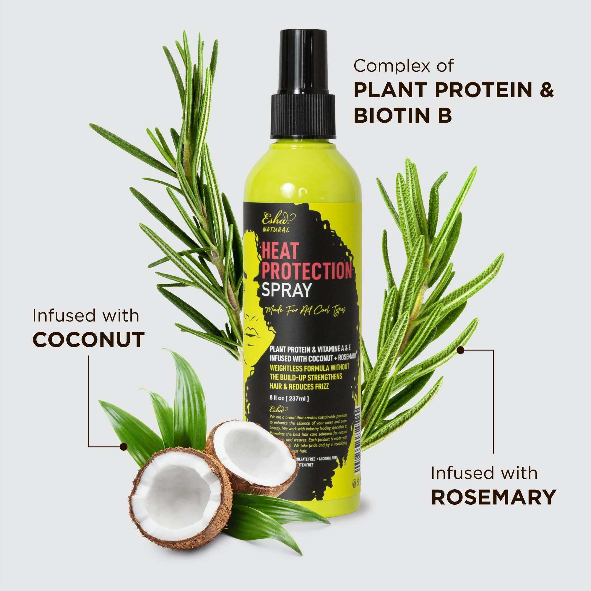 Esha Heat Protection & Styling Spray for Hair - Image 3