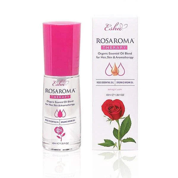 Esha Rosaroma Oil – Organic Rose, Argan Blend for Hair & Skin - Image 2