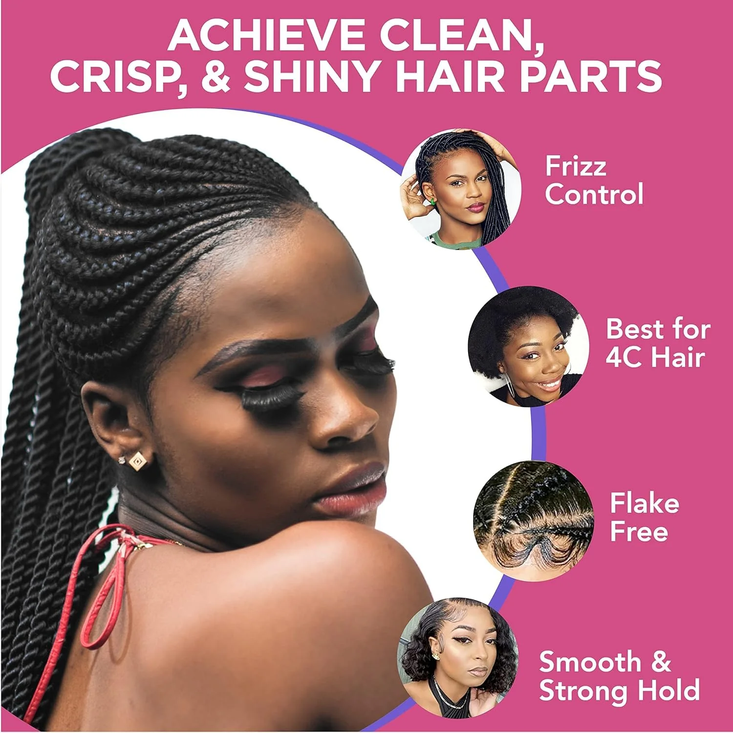 Esha Slick N Slay 3-in-1 Braiding Gel Ultra Extreme Hold 8 oz - Image 4