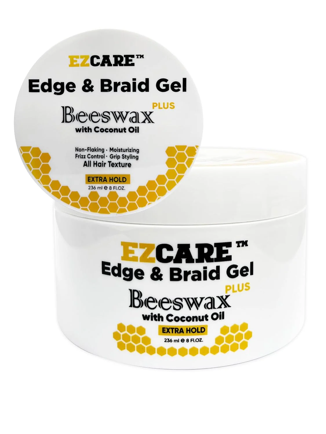 EZ Edges Control Beeswax with Coconut Oil 16oz - Image 2