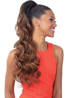 Model Model Loose Deep - Gardenia Drawstring Ponytail - Image 3