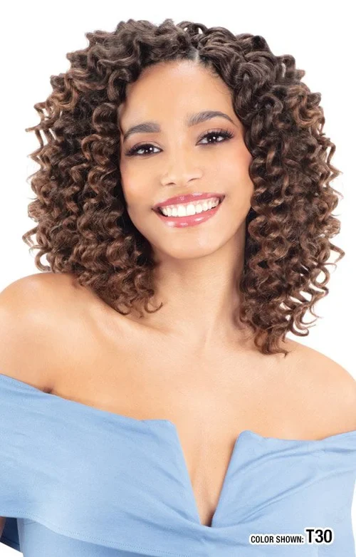 GB 4X Deep Curl Timeless Premium Crochet Braiding Hair, Natural Texture - Image 5