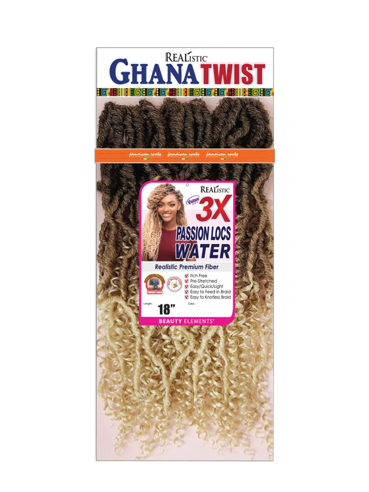 Ghana Twist Passion Locs Water 18″ Soft, Lightweight, Natural-Looking Protective Braiding Style - Image 3