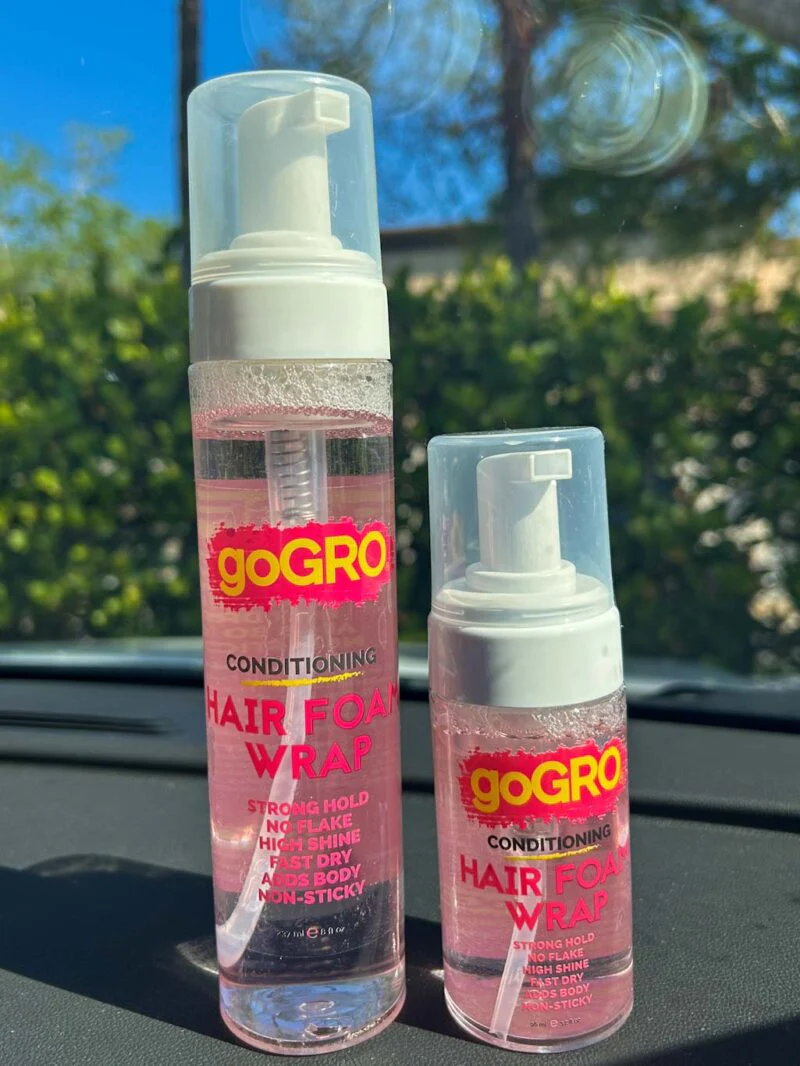 GoGro Hair Foam Wrap 8oz lightweight styling mousse for smooth curls - Image 2