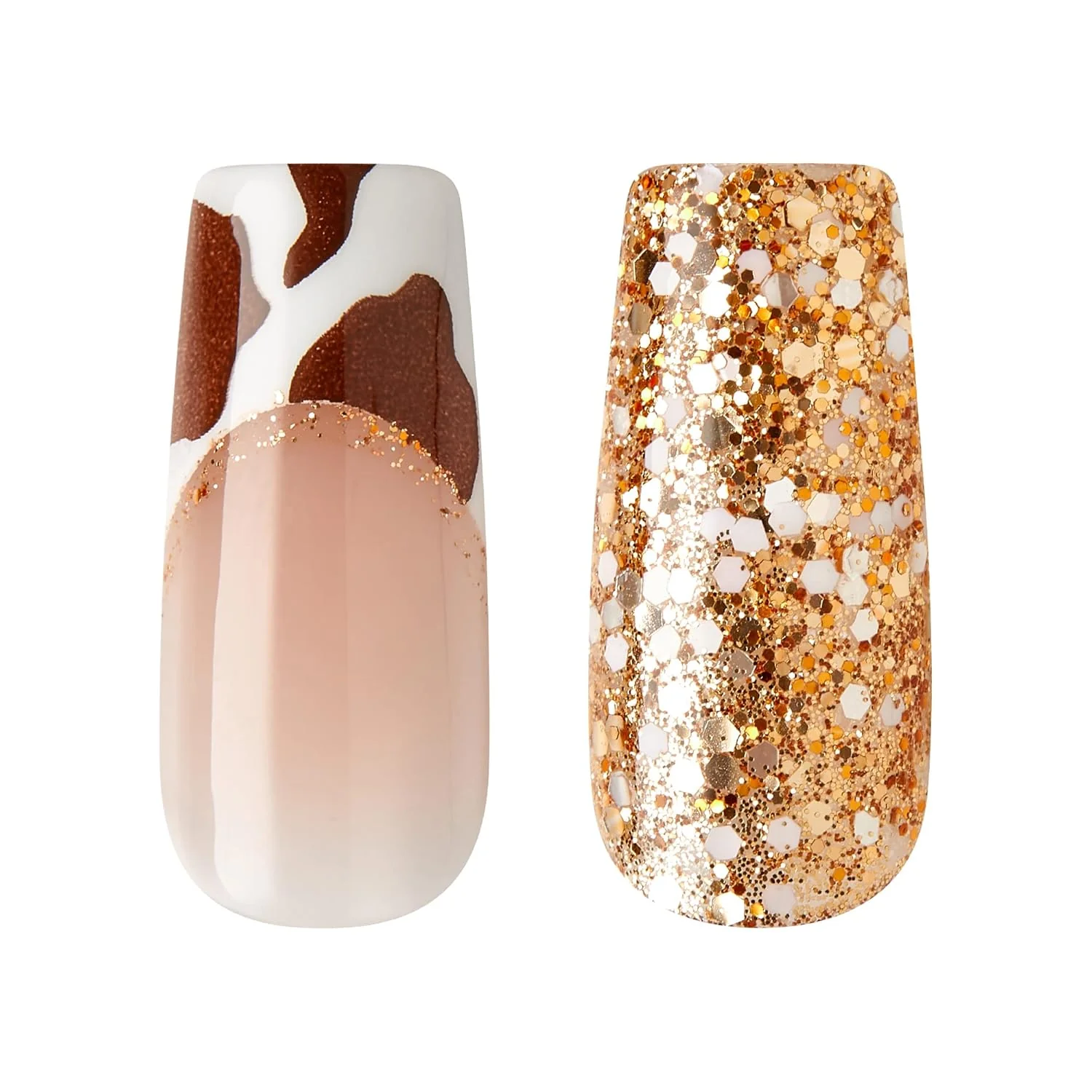 Gold Finger Fashion Nails – Trendy Gel Press-Ons for Salon-Perfect Look GD04 - Image 3