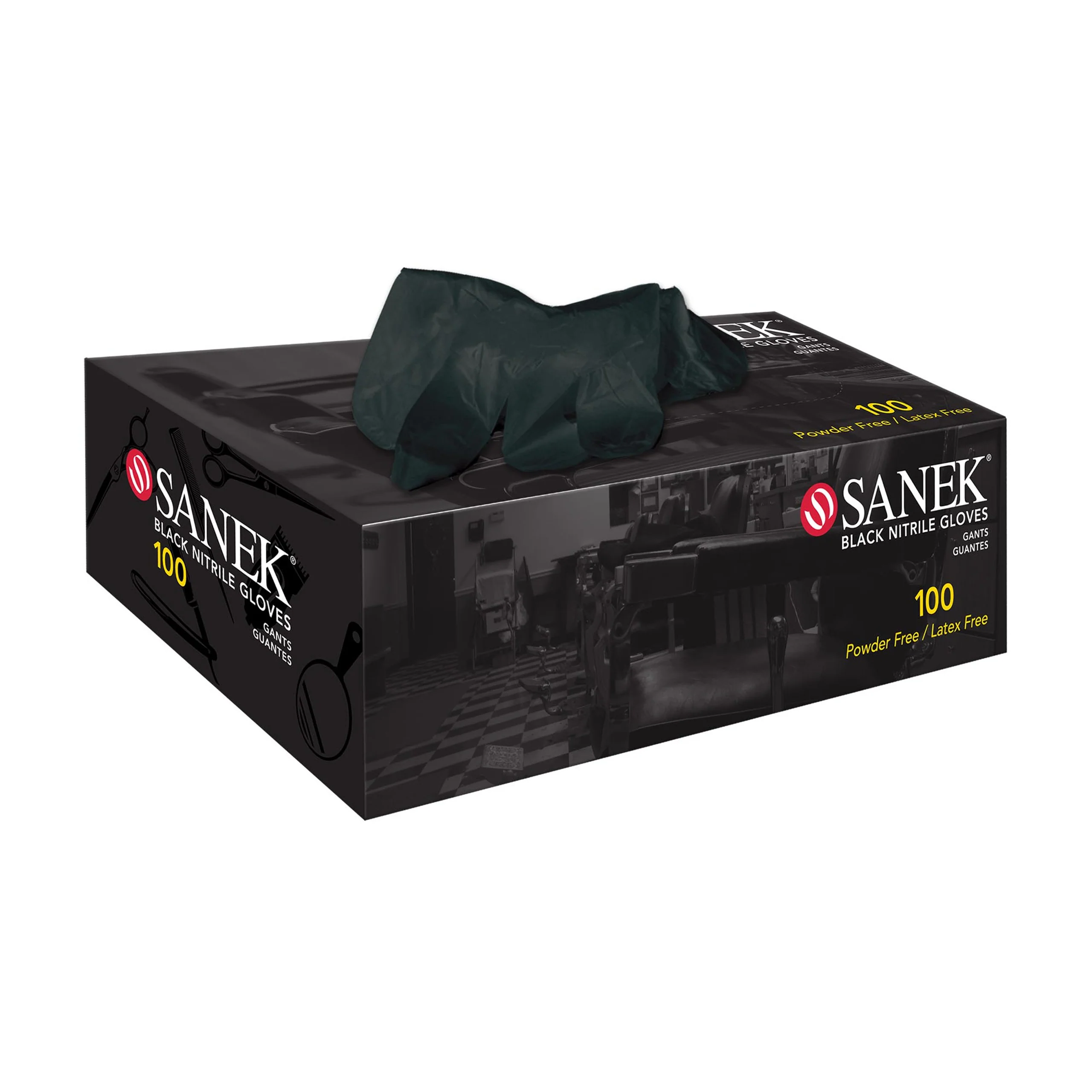 GRAHAM SANEK BLACK NITRILE GLOVE 100 LARGE