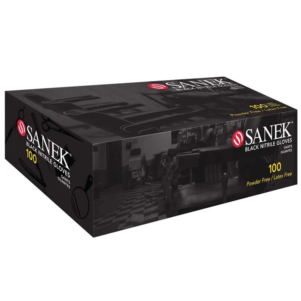 GRAHAM SANEK BLACK NITRILE GLOVE 100 LARGE - Image 3