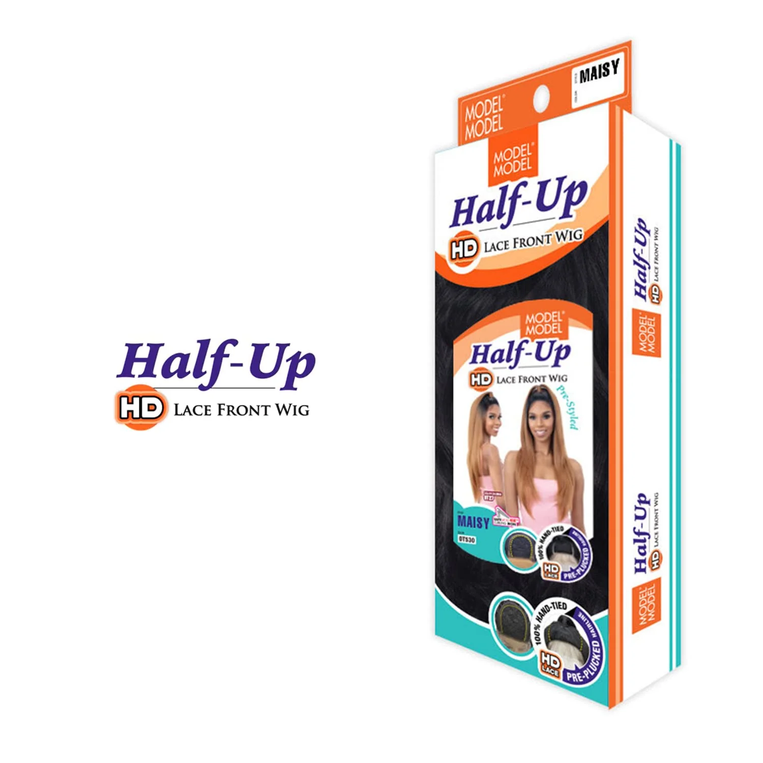Half Up HD Lace Maisy Wig #1 Natural Looking Glueless Human Hair Style - Image 3
