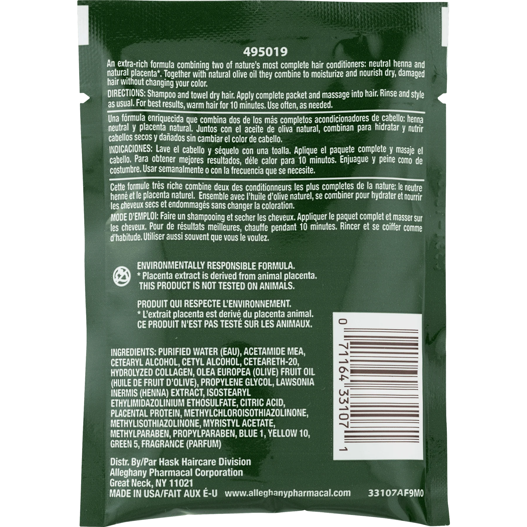 Hask Henna 'N' Placenta Olive Oil With Conditioning - Image 3