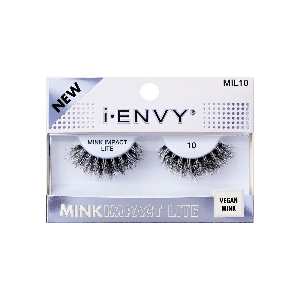 I-ENVY BY KISS MINK IMPACT LITE CLEAR BAND VEGAN FAUX MINK STRIP LASH - Image 10