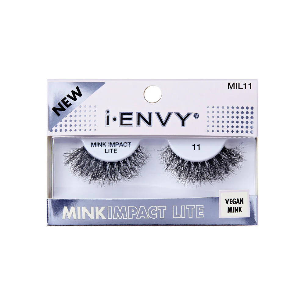 I-ENVY BY KISS MINK IMPACT LITE CLEAR BAND VEGAN FAUX MINK STRIP LASH - Image 11