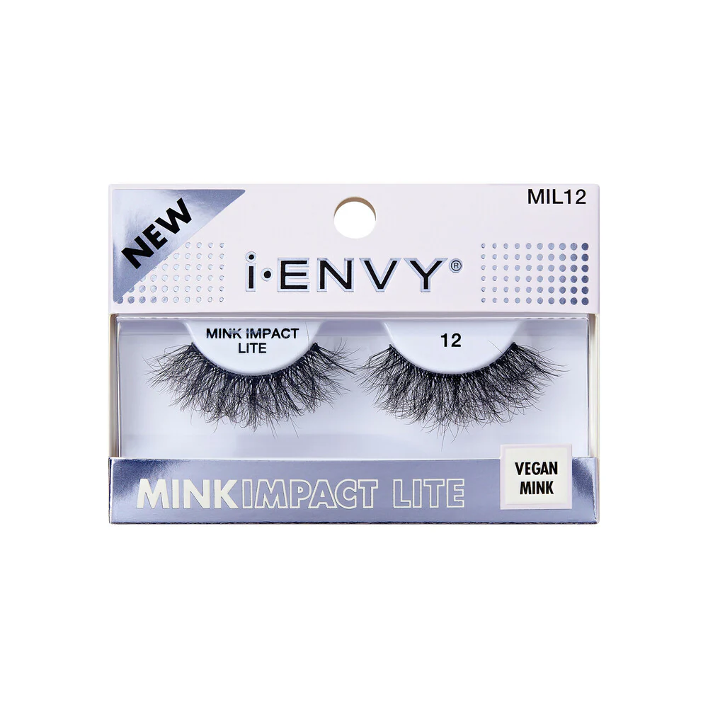 I-ENVY BY KISS MINK IMPACT LITE CLEAR BAND VEGAN FAUX MINK STRIP LASH - Image 12