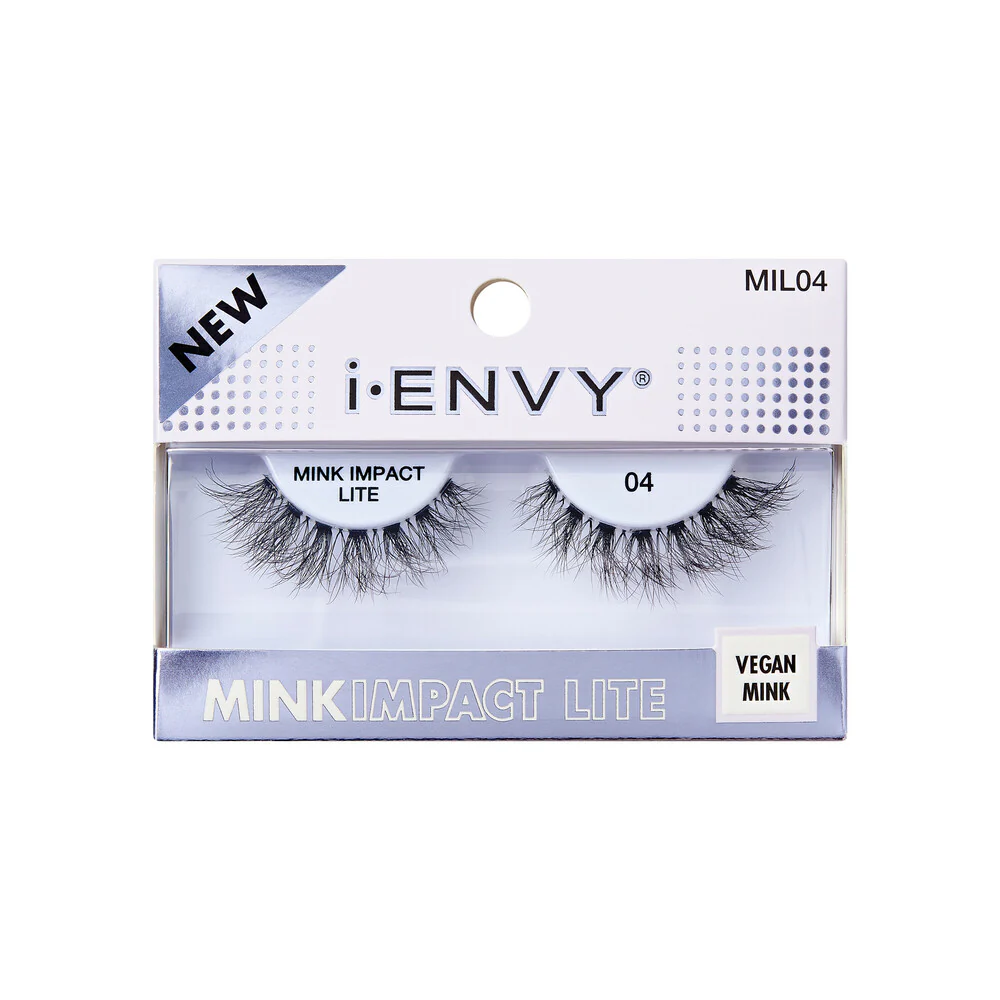 I-ENVY BY KISS MINK IMPACT LITE CLEAR BAND VEGAN FAUX MINK STRIP LASH - Image 4
