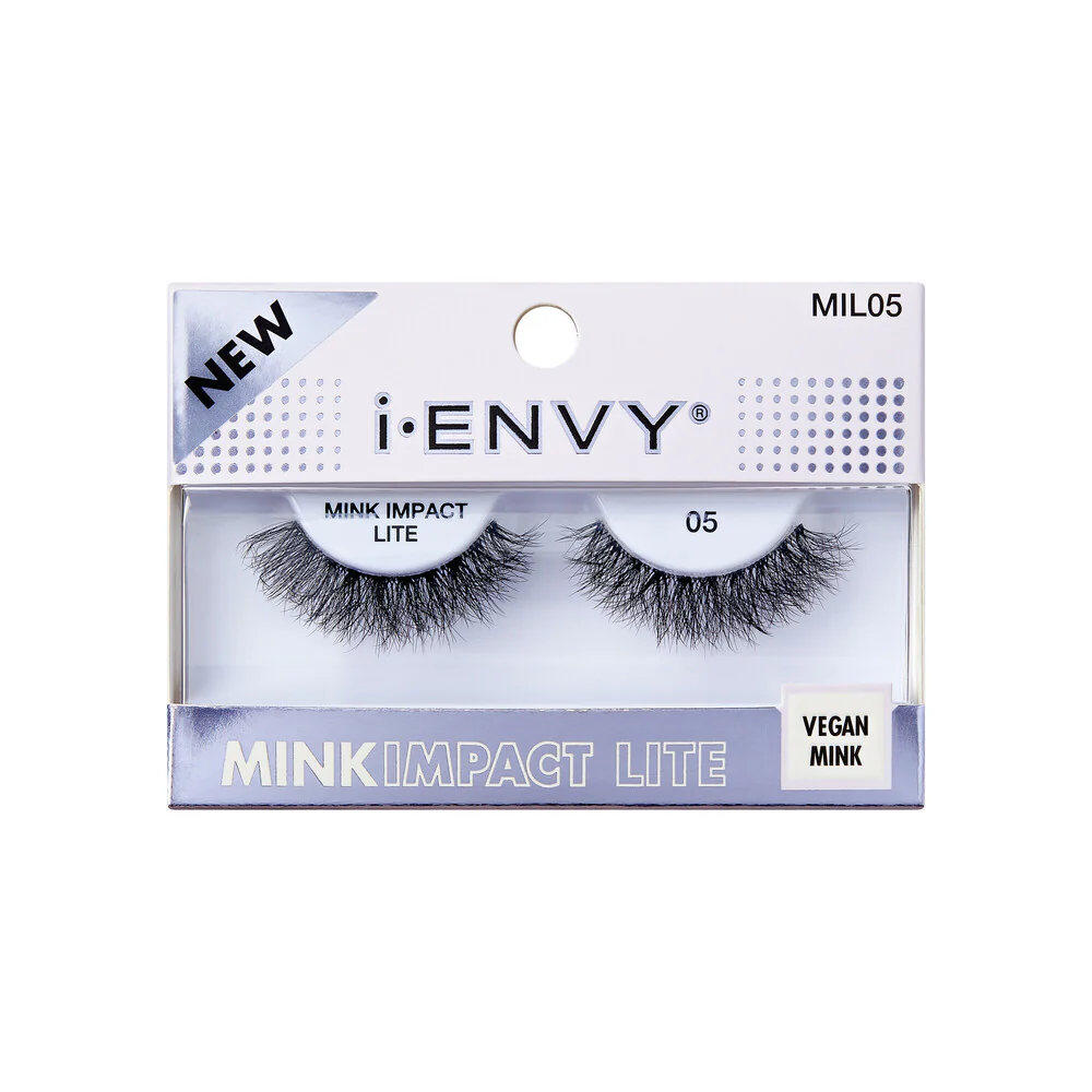 I-ENVY BY KISS MINK IMPACT LITE CLEAR BAND VEGAN FAUX MINK STRIP LASH - Image 5