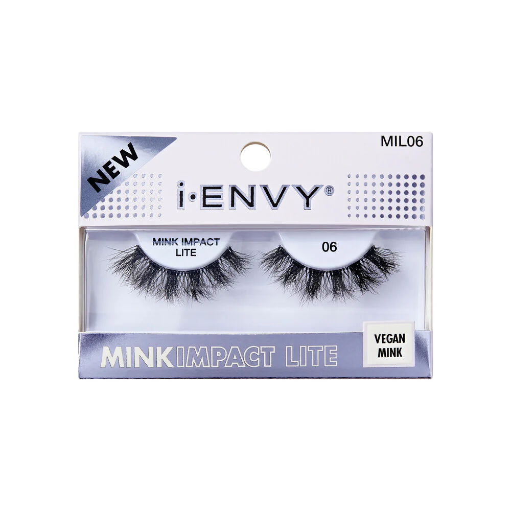 I-ENVY BY KISS MINK IMPACT LITE CLEAR BAND VEGAN FAUX MINK STRIP LASH - Image 6