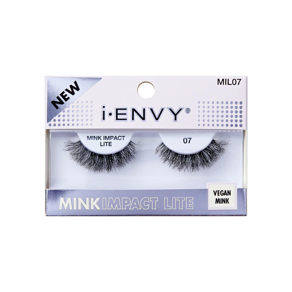 I-ENVY BY KISS MINK IMPACT LITE CLEAR BAND VEGAN FAUX MINK STRIP LASH - Image 7