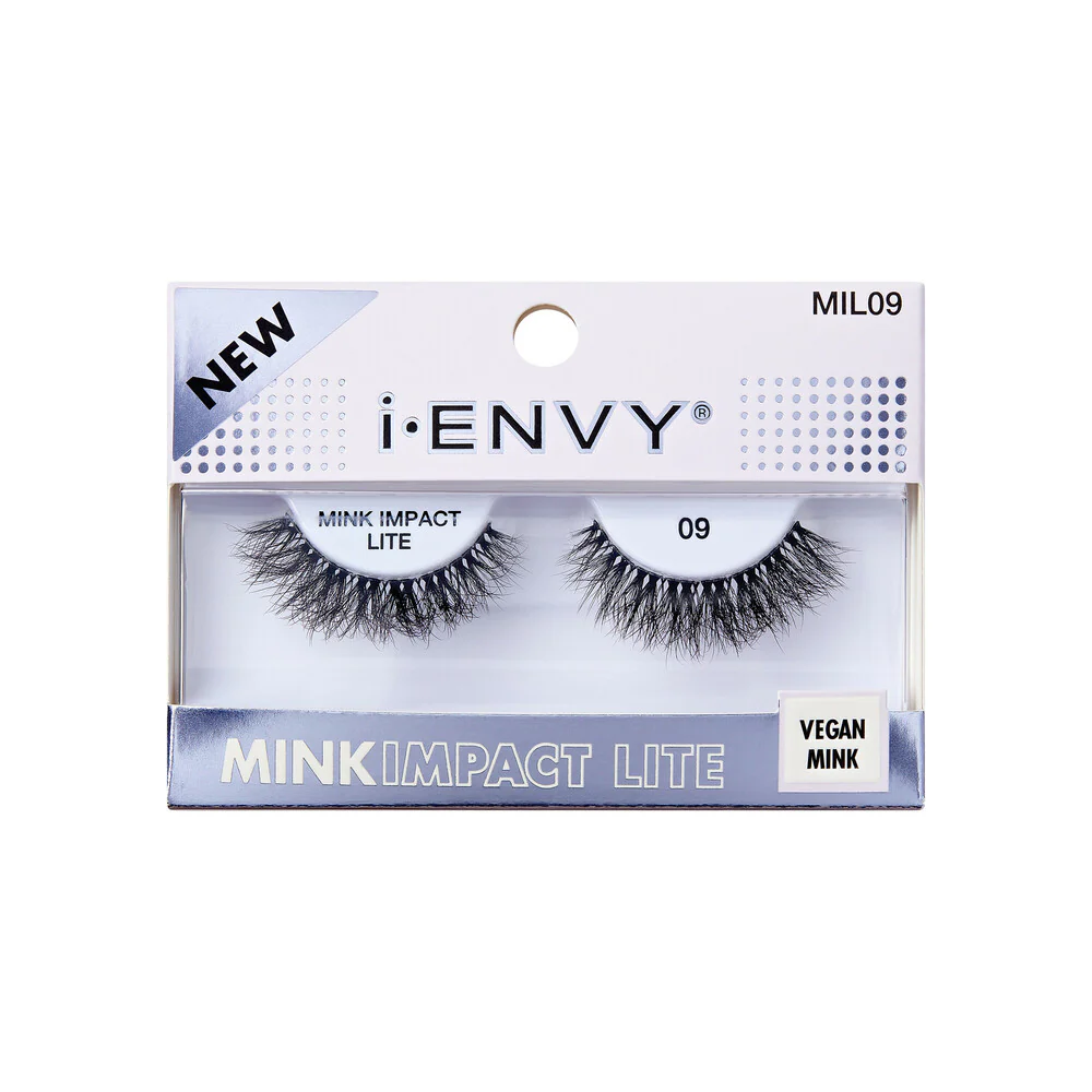 I-ENVY BY KISS MINK IMPACT LITE CLEAR BAND VEGAN FAUX MINK STRIP LASH - Image 9